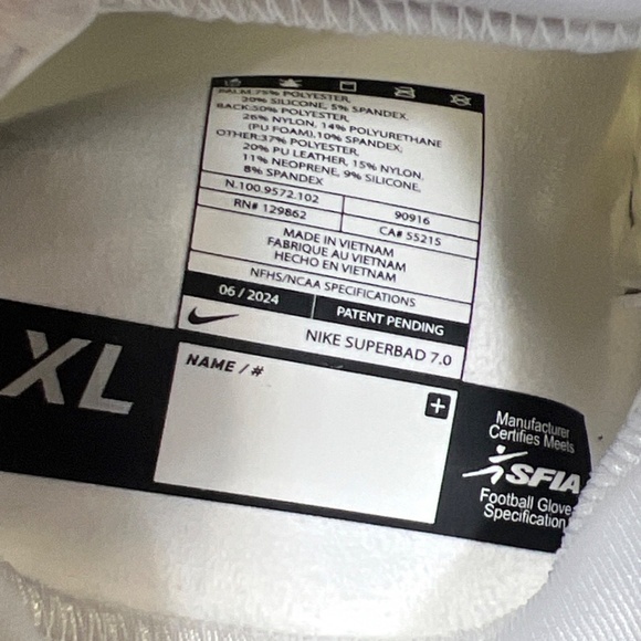 Nike Men’s Superbad Football Gloves Size XL New, With Tags - Picture 5 of 7